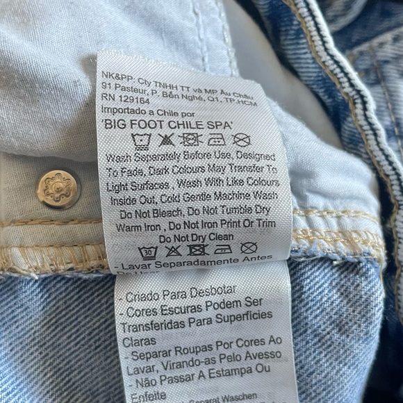 Cotton On Low Rise Straight Jeans Women’s Size 4 (26) Blue Light Wash Ripped Y2K - Picture 14 of 14